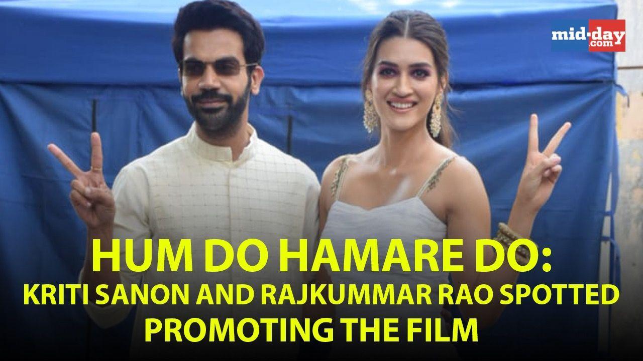 Hum Do Hamare Do: Kriti Sanon and Rajkummar Rao spotted promoting the film